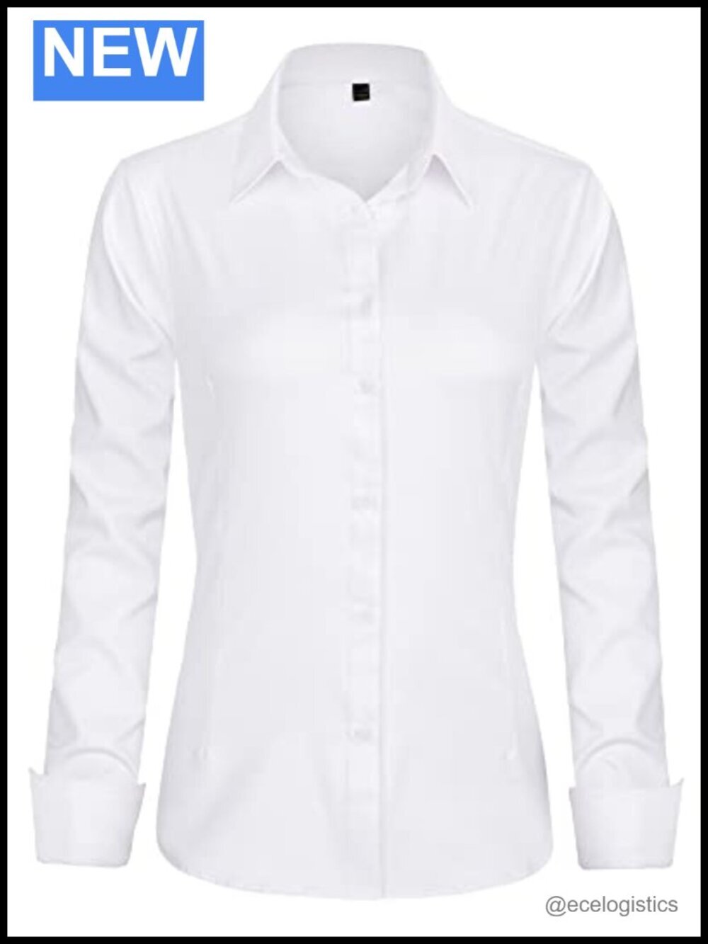 Womens Button Down Shirt Long Sleeve Wrinkle-Free Blouse Busin